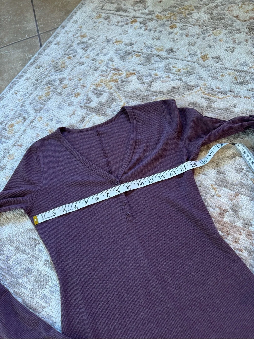 Lululemon Women’s Close Call Henley Long Sleeve Heathered Artic Plum